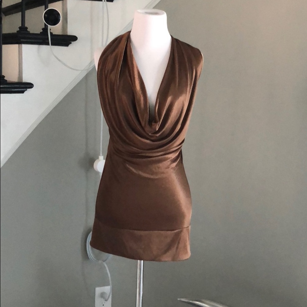 Marciano Sz Xs bronze tank top nice back!